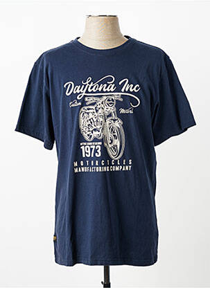 Tricou elasticitate mâneci scurte albastru DAYTONA homme