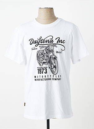 Tricou elasticitate mâneci scurte alb DAYTONA homme