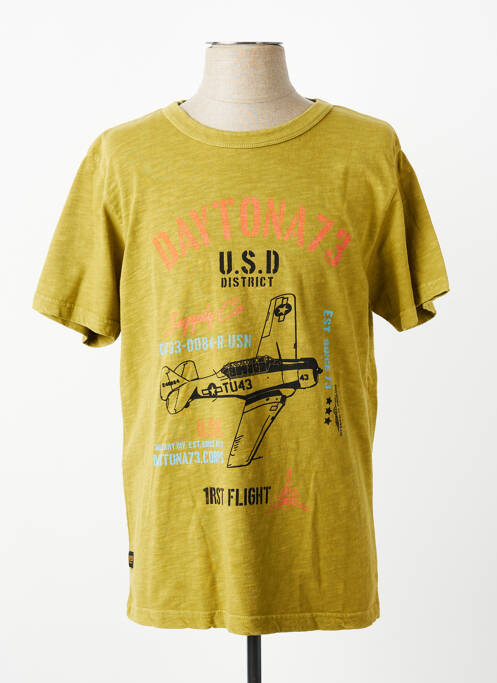 Tricou elasticitate mâneci scurte verde deschis DAYTONA homme