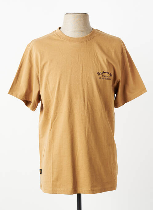 Tricou elasticitate mâneci scurte maro DAYTONA homme