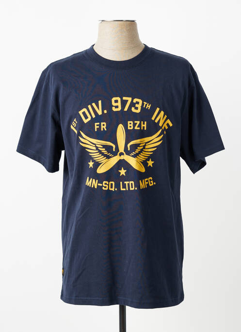 Tricou elasticitate mâneci scurte albastru DAYTONA homme