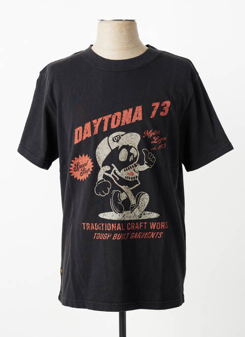 Tricou elasticitate mâneci scurte negru DAYTONA homme