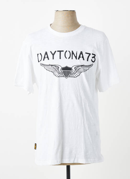 Tricou elasticitate mâneci scurte alb DAYTONA homme