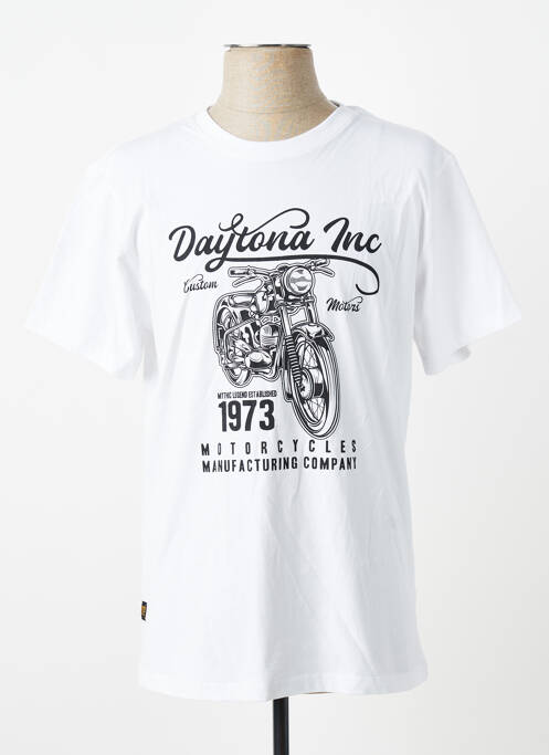Tricou elasticitate mâneci scurte alb DAYTONA homme