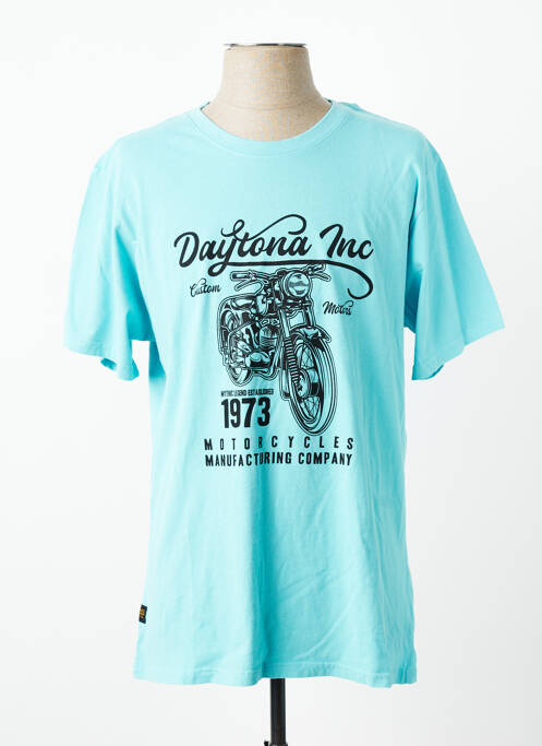 Tricou elasticitate mâneci scurte albastru deschis DAYTONA homme