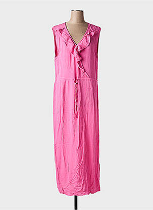 Rochie lungă fără mâneci fără mâneci roz ICHI femme