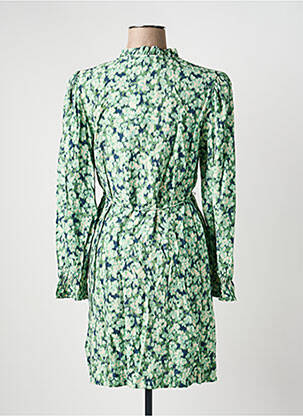 Rochie midi imprimeu fantezie mâneci lungi verde ICHI femeie