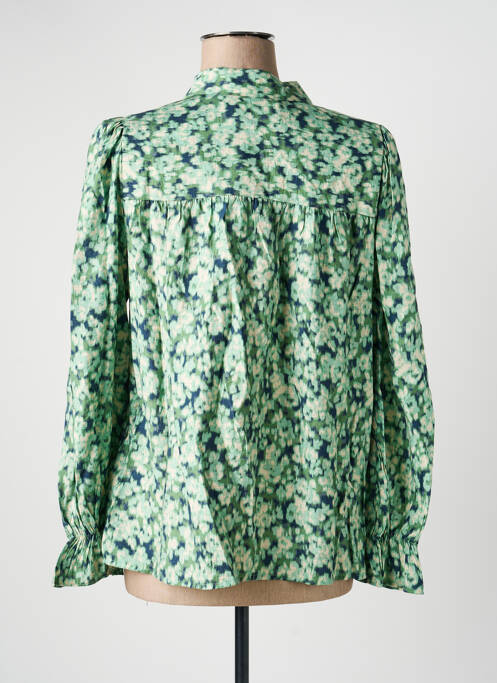 Cămașă imprimeu fantezie mâneci lungi verde ICHI femme