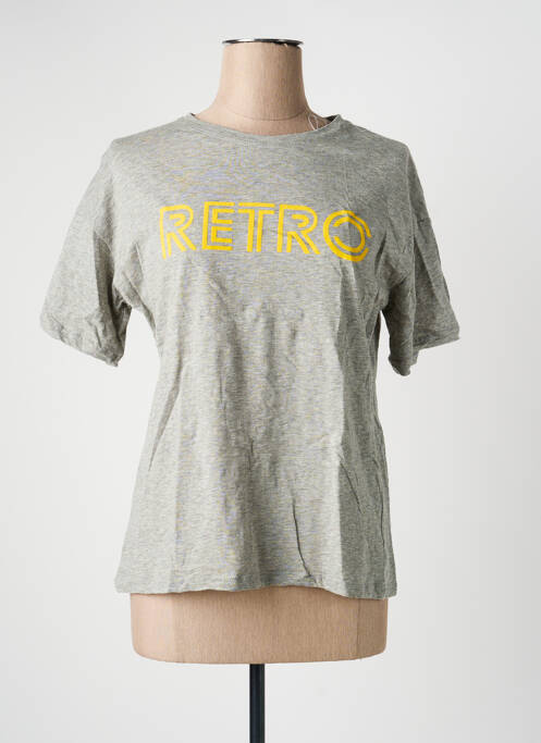 Tricou croială dreaptă mâneci scurte gri IN APRIL 1986 femme
