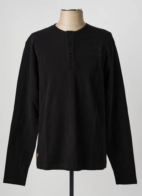 Tricou elasticitate mâneci lungi negru DAYTONA homme