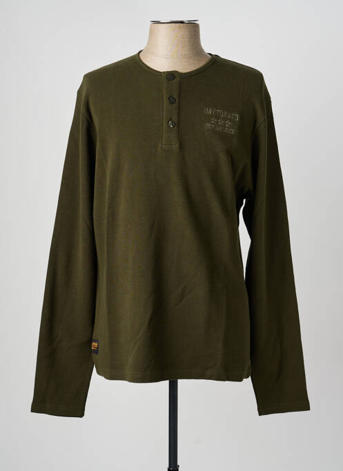 Tricou elasticitate mâneci lungi verde DAYTONA homme