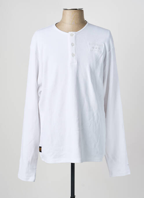 Tricou elasticitate mâneci lungi alb DAYTONA homme