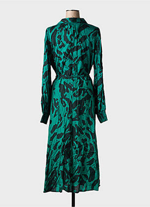 Rochie lungă mâneci lungi mâneci lungi verde KAFFE femeie