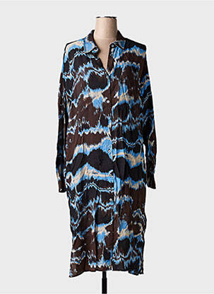 Rochie midi croială fluidă mâneci lungi maro KAFFE femeie
