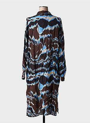 Rochie midi croială fluidă mâneci lungi maro KAFFE femeie