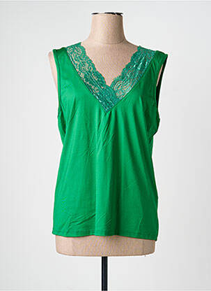 Top țesătură jersey fără mâneci verde TRAMONTANA femme