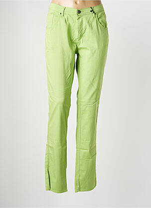 Pantalon slim țesătură poplin mărime normală verde IMPAQT femeie