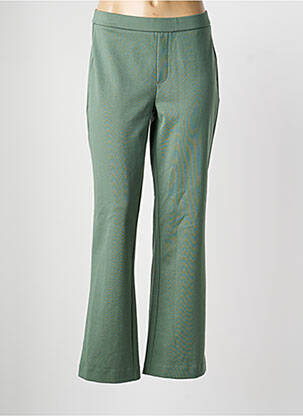 Pantalon drept elasticitate mărime normală verde FRANSA femme