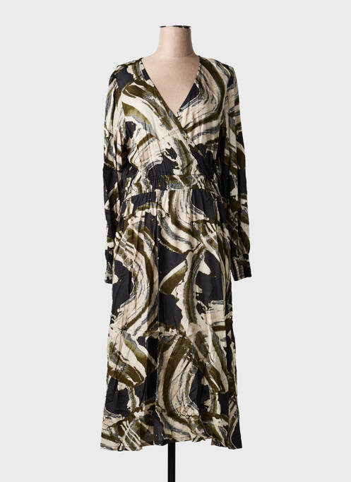 Rochie lungă mâneci lungi mâneci lungi negru KAFFE femme