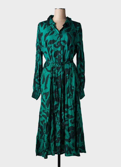 Rochie lungă mâneci lungi mâneci lungi verde KAFFE femme