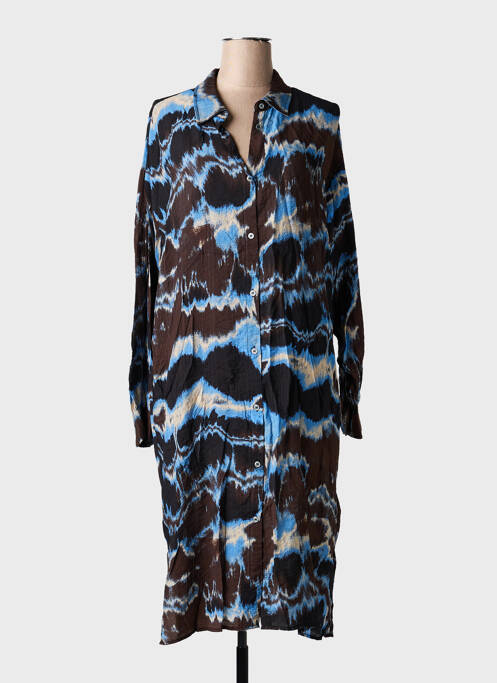 Rochie midi croială fluidă mâneci lungi maro KAFFE femme