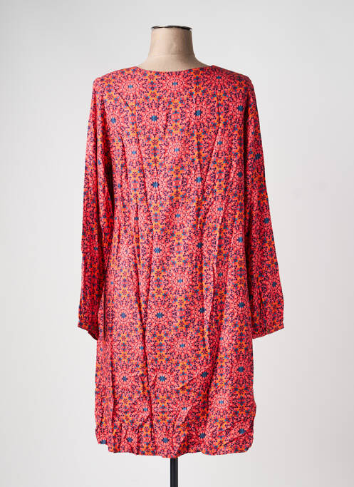 Rochie midi imprimeu fantezie mâneci lungi roz LA FIANCÉE femme