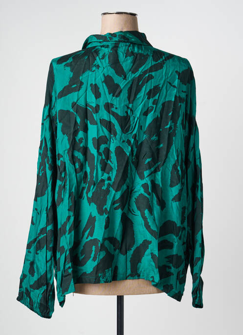 Cămașă croială fluidă mâneci lungi verde KAFFE femme
