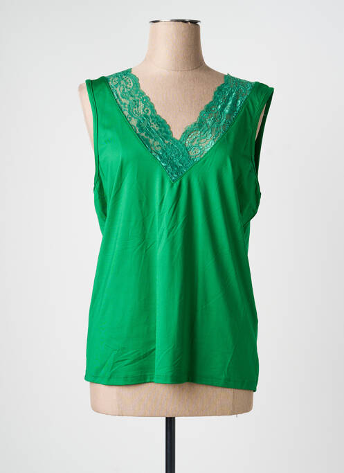 Top țesătură jersey fără mâneci verde TRAMONTANA femme