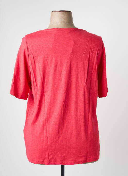 Tricou guler în v mâneci scurte roșu ULLA POPKEN femme
