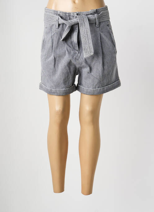 Șort țesătură denim talie înaltă gri ARTLOVE femme