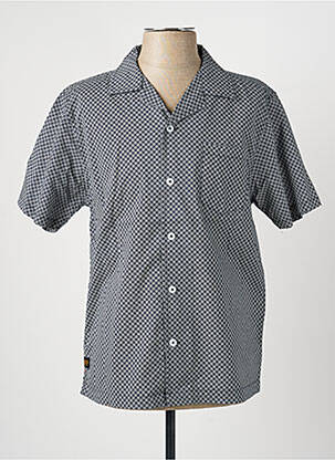 Cămașă cu mâneci scurte guler tip costum albastru DAYTONA homme