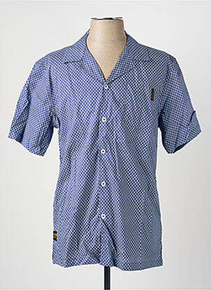 Cămașă cu mâneci scurte guler tip costum albastru închis DAYTONA homme