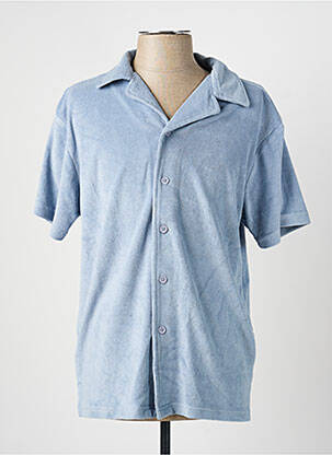 Cămașă cu mâneci scurte guler tip costum albastru DAYTONA homme