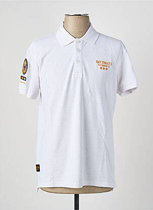 Polo elasticitate mâneci scurte alb DAYTONA homme