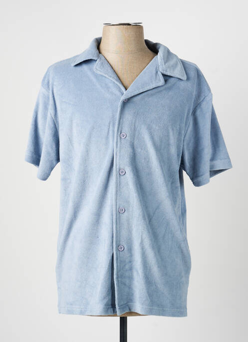 Cămașă cu mâneci scurte guler tip costum albastru DAYTONA homme