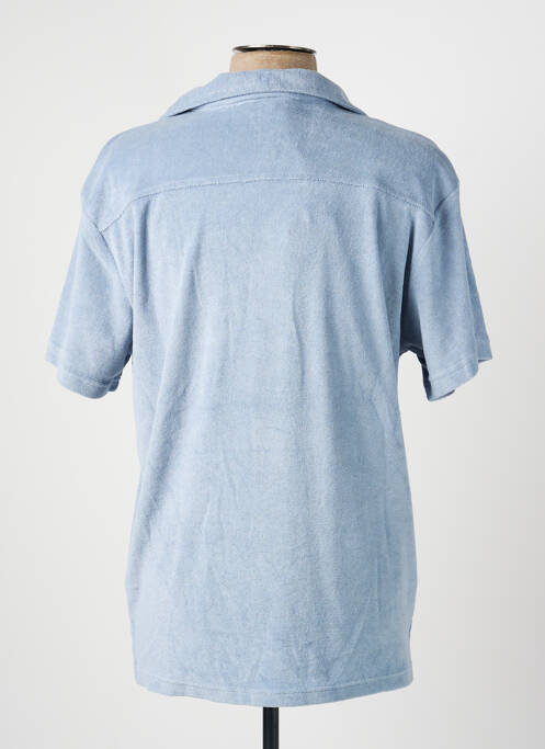 Cămașă cu mâneci scurte guler tip costum albastru DAYTONA homme