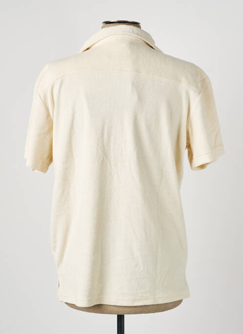 Cămașă cu mâneci scurte guler tip costum bej DAYTONA homme