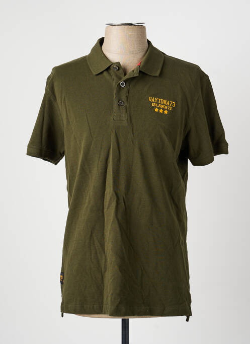 Polo elasticitate mâneci scurte verde DAYTONA homme