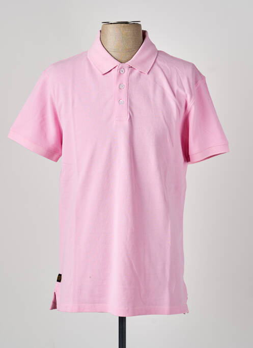 Polo elasticitate mâneci scurte roz DAYTONA homme