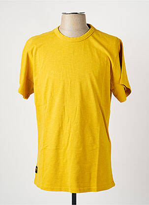 Tricou croială dreaptă mâneci scurte galben DAYTONA homme