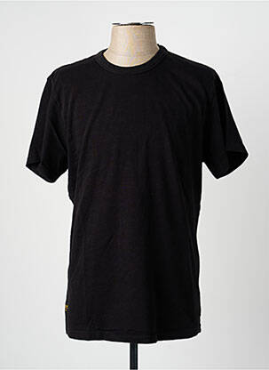 Tricou croială dreaptă mâneci scurte negru DAYTONA bărbat