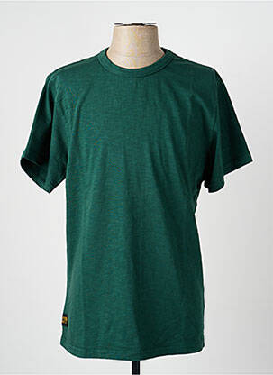 Tricou croială dreaptă mâneci scurte verde închis DAYTONA bărbat