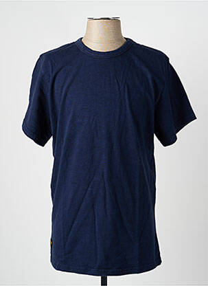 Tricou croială dreaptă mâneci scurte albastru DAYTONA homme