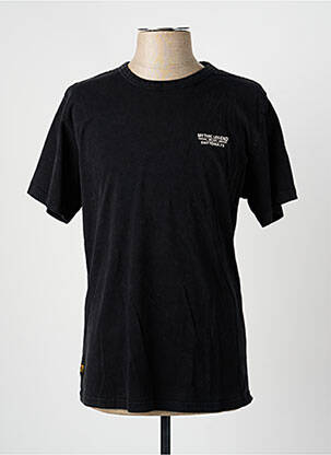 Tricou croială dreaptă mâneci scurte negru DAYTONA bărbat