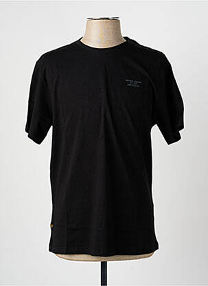 Tricou croială cambrată mâneci scurte negru DAYTONA bărbat