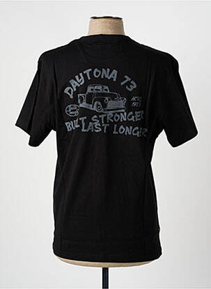 Tricou croială cambrată mâneci scurte negru DAYTONA bărbat