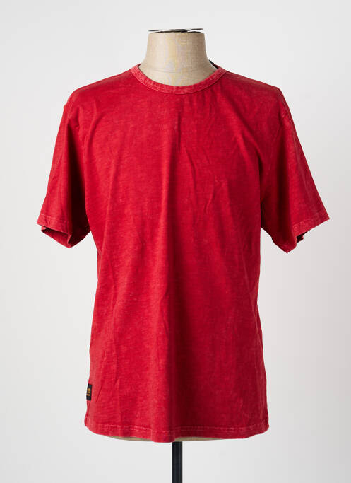 Tricou croială dreaptă mâneci scurte roșu DAYTONA homme