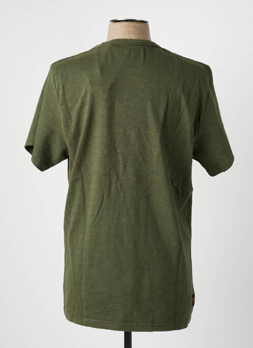 Tricou croială dreaptă mâneci scurte verde DAYTONA homme