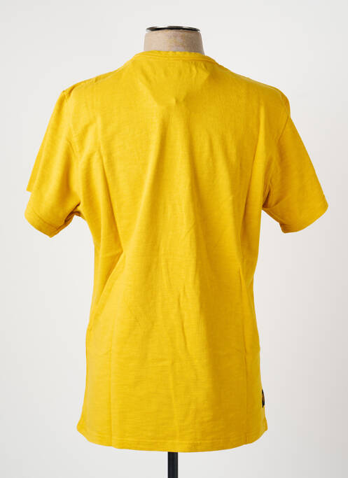 Tricou croială dreaptă mâneci scurte galben DAYTONA homme
