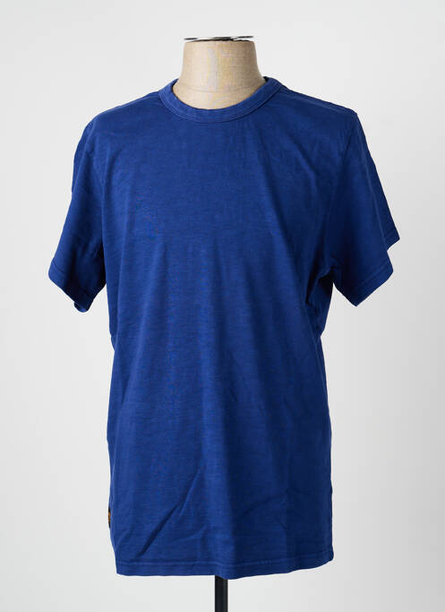 Tricou croială dreaptă mâneci scurte albastru DAYTONA homme